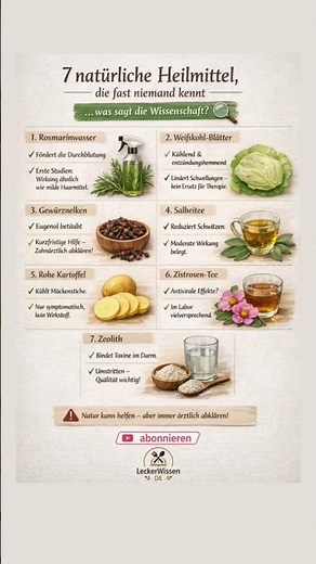 🌿 7 natürliche Heilmittel, die fast niemand kennt – wissenschaftlich erklärt!