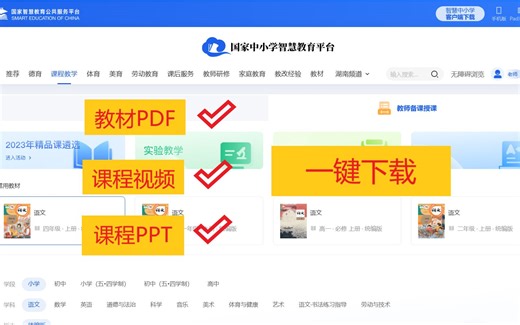 无法下载课程和PPT？教你一键下载国家中小学智慧教育平台课程视频和PPT！