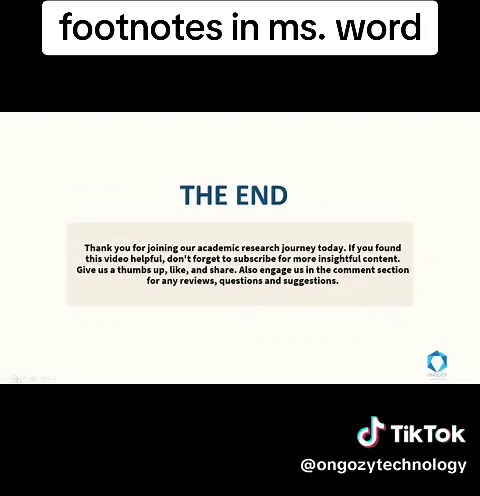 Footnotes in Ms. word. #FootnoteinMsword