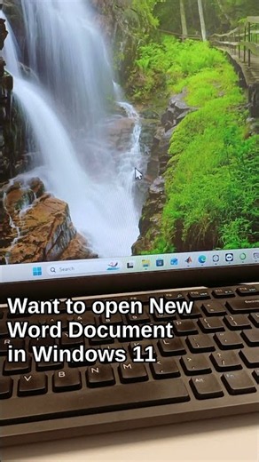 Open New MS word Document