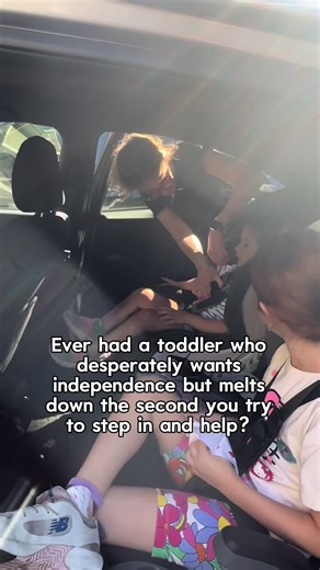 Graduated guidance is a teaching strategy where you give just enough physical support for your child (or learner) to complete a task, and then gradually pull back as they gain independence. Instead of jumping in too quickly or doing it all for them, you adjust your help moment by moment, based on what they need right then. For example, in this video, Grace wanted to buckle her car seat (the chest buckle). I kept my hands close but let her try first. When I saw she was struggling to line the buck