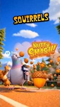 3D Pixar of Mic the Pigeon reporting on squirrels playing tennis #pixar #pigeons #squirrels