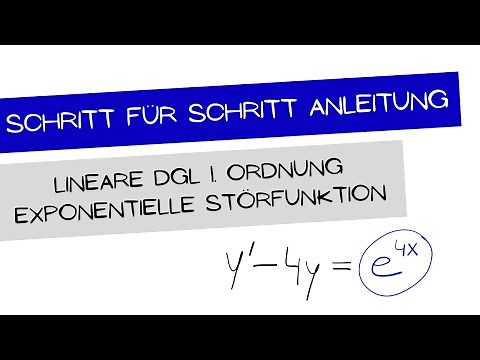 Lineare DGL 1. Ordnung - Exponentialansatz - schnell und einfach erklärt