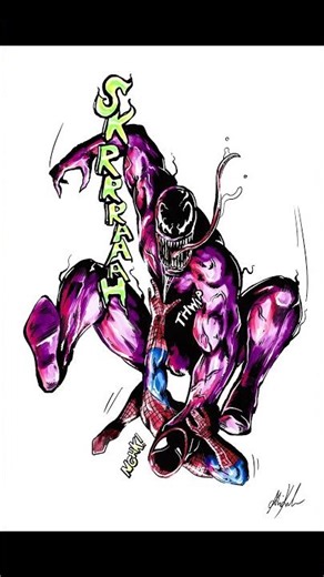 Venom vs. Spider-Man drawing! #spidermandrawing #comicartist #indiecomics #fanart