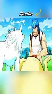 Toriko plucked a piece of chocolate from a treeand swallowed it in one bite.