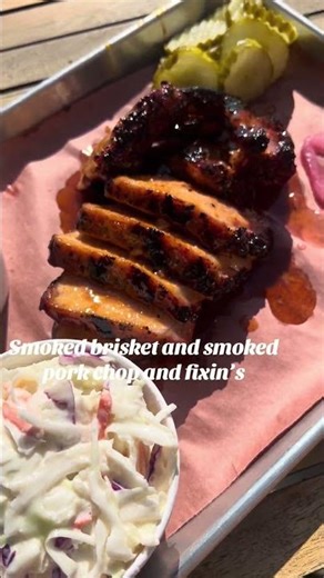 Smoked brisket and chop was lunch today!