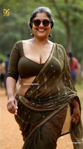 Graceful Plus-Size Saree Look ✨ Elegant & Confident Indian Ethnic Style #DreamGoddess