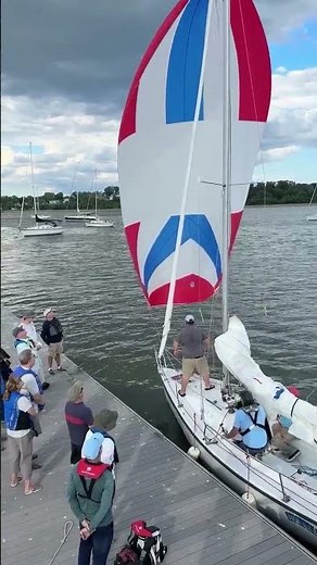Paul teaching the Colgators how to fly a spinnaker. Somethings did not go as planned.