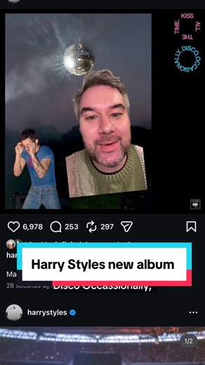 Harry Styles announces new album, Kiss All The Time. Disco, Occassionally. #harrystyles