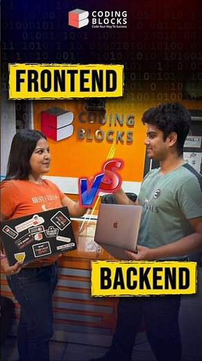 Frontend Developer vs Backend Developer! #code #codingblocks #frontend #backend #developer #coding