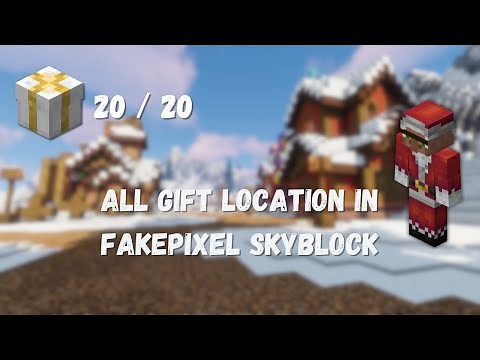 All gift locations in Jerry's Workshop || #fakepixel #hypixel #trending #skyblock