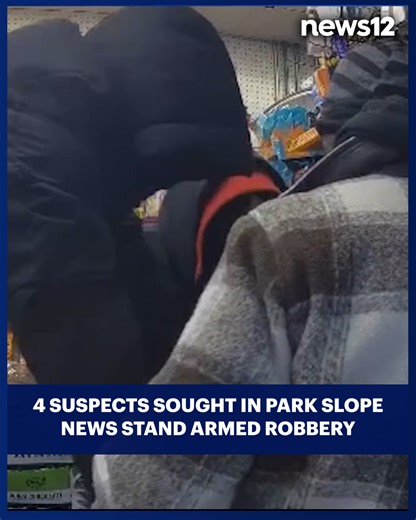ARMED ROBBERY: Police are searching for four men they say robbed a Park Slope news stand. https://tinyurl.com/49786hzj | News 12 Brooklyn