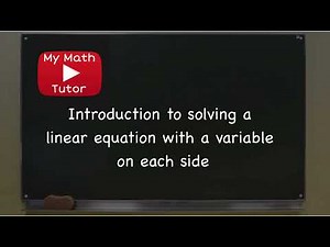 ALEKS | Introduction to solving a linear equation with a variable on each side