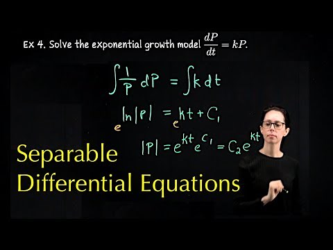 Separable Differential Equations with four examples