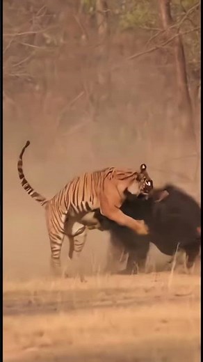 Tiger vs. Bear: Intense Wild Forest Showdown