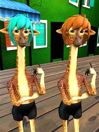 Giraffe Brothers Dance Animation for Wholesome Fun