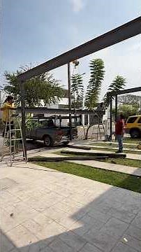 😱😱Montaje de viga ipr 7 mts de largo #arquitectura #casa #ingenieria #herreriacolima