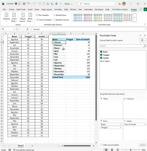 Kok urutan Pivot acak?Kok Februari dulu baru Januari? 🤔Tenang, itu bukan bug.Biasanya karena nama bulan ditulis sebagai teks, apalagi kalau setting region pakai USA (English), jadi urutan bulan Indonesia nggak dikenali otomatis 😅Solusinya gimana?Edit Custom List ✅Kamu bisa bikin urutan sendiri, misalnya:Januari -DesemberJan - DesSenin - MingguBahkan A - Z juga bisaSetelah itu, tinggal pakai custom sort di Pivot Table 👍Yuk, cek videonya ↓↓↓