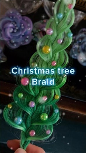 Christmas tree braid | Фактурная коса ёлочка