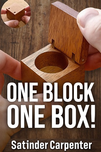 One Block, One Box! Easy Scrap Wood Project. 🪚🛠 . . . #wood #woodworking #woodworkingtips #woodworkingtools #carpentry #Woodwork #carpenter #woodworkingcommunity #carpentrywork #woodworker #carpentryskills | Satinder Carpenter
