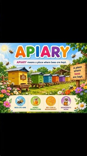 APIARY 🤔🐝 | Can you guess its meaning? #shortvideo #apiary #english #vocabulary