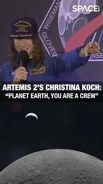 Artemis 2's Christina Koch 🌎 "Planet Earth, You Are A Crew" #artemis2 #earth #moon #crew