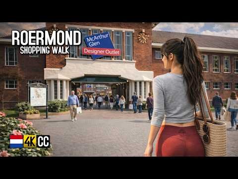 Roermond Outlet Center [4K] Walk | Busy Spring Shopping Atmosphere 🛍️