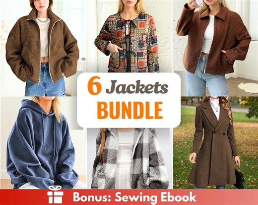 Jackets Sewing Patterns Bundle | Women Sewing Patterns | Coat Sewing Pattern | Jacket Pattern | Quilted Jacket | Coat Patterns Women - Etsy Canada