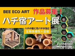 ★ハチ宿アート展紹介2023 「芸術と自然の融合」：Bee-ecoArt：日本ミツバチや花バチを増やそう！
