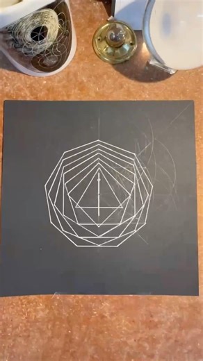 Nested regular Polygons all with the same size face. #natureofflowers #howtodraw #polygons