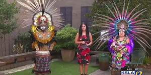 Traditional Aztec dance performed by Nelly and José Guzman