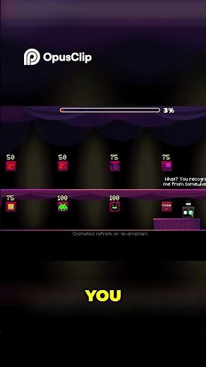 Short 3: Trying to beat SPACE INVADERS (By Subwoofer) in Geometry Dash.