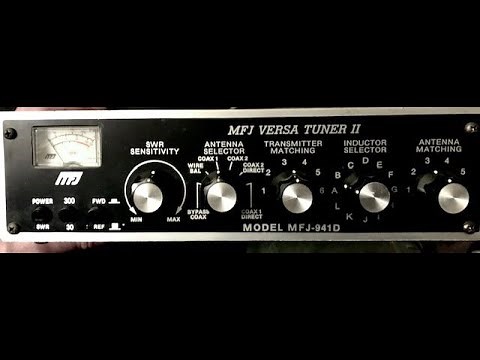 MFJ Versa Tuner II. Tuning example.