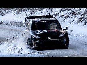 Snowy WRC Monte-Carlo test for Kalle Rovanperä with the 2025 Non-Hybrid Toyota GR Yaris Rally1!