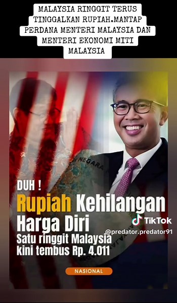 *DUH!!!!! RUPIAHA KEHILANGAN HARGA DIRI.SATU RINGGIT MALAYSIA KINI TEMBUS RUPIAH 4.011 *Nasional Ringgit cecah RM4.16 berbanding dolar AS, muncul sebagai matawang berprestasi terbaik di Asia - PM November 11, 2025 @ 12:36pm ￼ ￼Perdana Menteri, Datuk Seri Anwar Ibrahim. - Foto BERNAMA RINGGIT CECAH RM4.16, MUNCUL SEBAGAI MATA WANG BERPRESTASI TERBAIK DI ASIA - PM ANWAR KUALA LUMPUR: Ringgit kini didagangkan pada RM4.16 berbanding dolar Amerika Syarikat (AS) sekali gus muncul sebagai mata wang ber