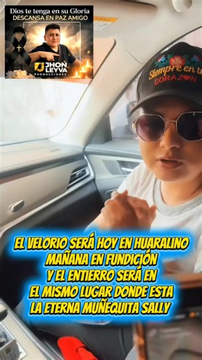 Hoy el velorio será en #ElHuaralino, mañana en fundición y el entierro será en el mismo lugar donde esta la eterna #muñequitasally #jhonleyva #justiciaparajhonLeyvaproduccionnes