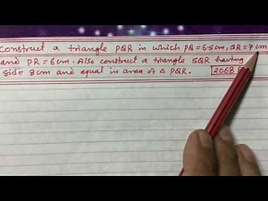 Construction of Triangle = Triangle ll SEE Question 2068 E ll IR Simkhada