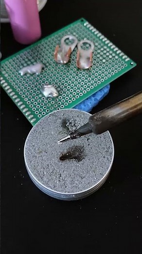 Soldering iron tip oxidation can be easily repaired with repair paste to restore shine and solderabi