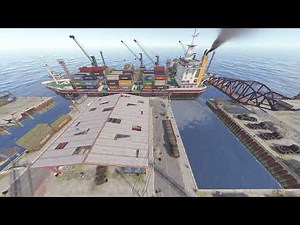 Rust Cargo Ship Docking At Harbor (Staging Branch)
