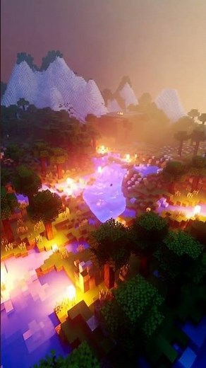 Minecraft Relaxing Scenic View 🌅 | Ultra Cozy Aesthetic Short #minecraft #shorts #viral