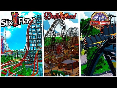 Theme Park Tycoon 2's *MOST* Realistic MEGA PARKS! 😲 - Six Flags, DollyWood, Alton Towers AND MORE!