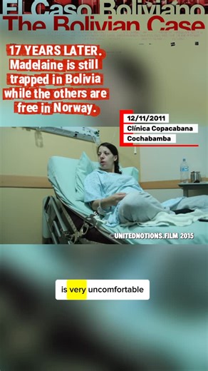 Violeta Ayala on Instagram: "Behind the scenes — footage that didn’t make the cut. We shot over 200 hours across Bolivia and Norway. This moment was filmed just after Madelaine gave birth, while she was handcuffed to the bed following the escape of the other two girls. #theboliviancase #bolivia #norge #freemadelaine #documentary"