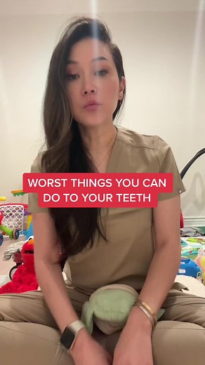 A quick list of things that can weaken your enamel and potentially lead to cavities! #enamel #dentist #cavities #ihaveacavity #brokentooth #chewingice #pregnancycravings