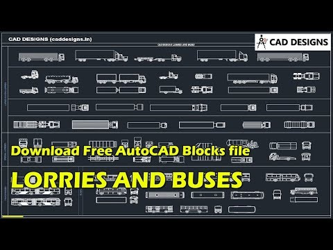 Download Free AutoCAD Blocks file – LORRIES AND BUSES | AutoCAD Blocks | CAD DESIGNS
