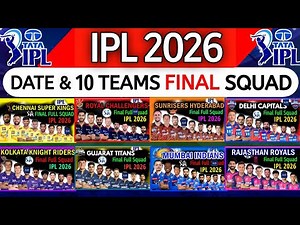 IPL 2026 - Details & All Team Final Squad | IPL Team 2026 Players List | IPL 2026 Schedule & Squad