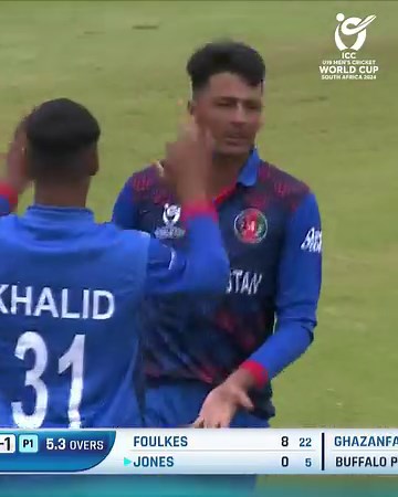 Almost a hat-trick for Allah Mohammad Ghazanfar 💥 New Zealand in trouble with their top order in disarray. #U19WorldCup | ICC - International Cricket Council