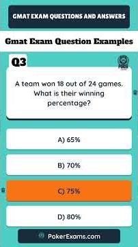 Gmat Exam Question Examples