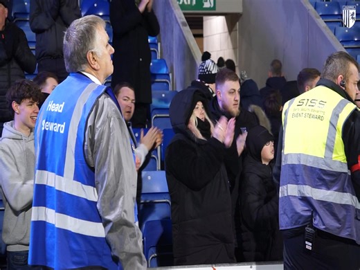 282 Gills fans in the freezing cold at Chesterfield 👏 Thank you as always for your amazing support 💙 | Gillingham Football Club