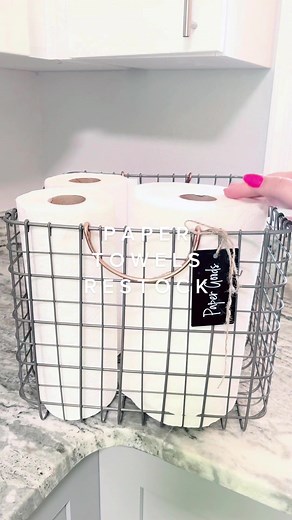 Your paper towels need a home! 🏡 Store them using our basket tags😍 .#baskettags#kitchenorganization#kitchenideas#paperproducts#storagesolutions