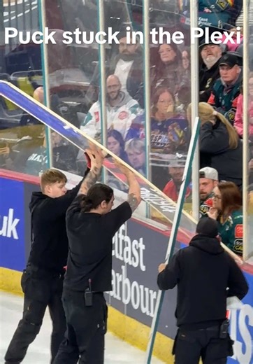 Dramatic Puck Breaks Plexiglass at Belfast Giants Game